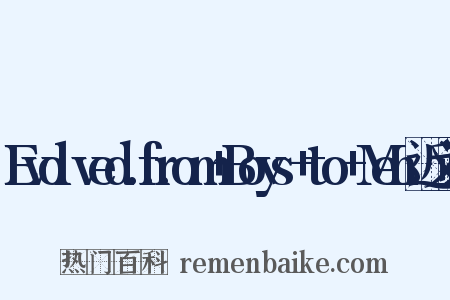 Evolved…from+Boys+to+Men近义词是什么意思的图片